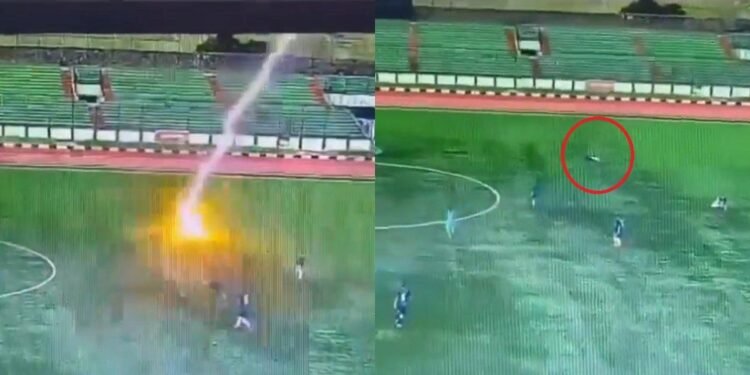 Pemain Bola Tewas Tersambar Petir