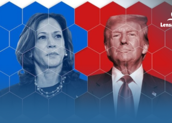 gambar calon presiden AS, pada pemilu AS 2024