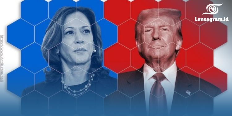 gambar calon presiden AS, pada pemilu AS 2024