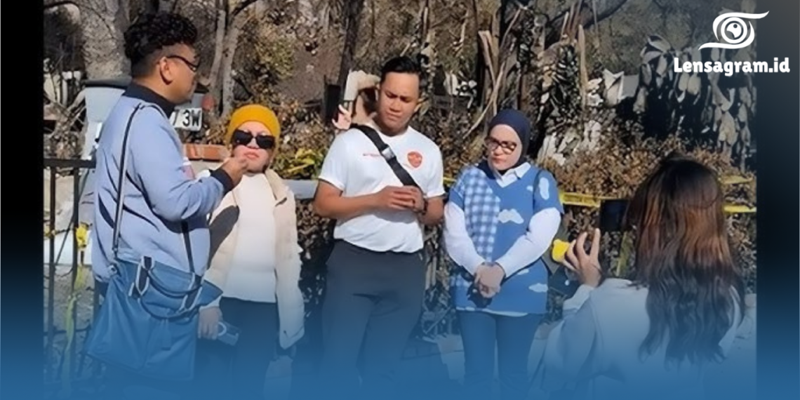 gambar Uya Kuya Dikritik Rekam Lokasi Kebakaran di Los Angeles, Ditegur Warga Setempat