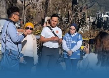 gambar Uya Kuya Dikritik Rekam Lokasi Kebakaran di Los Angeles, Ditegur Warga Setempat