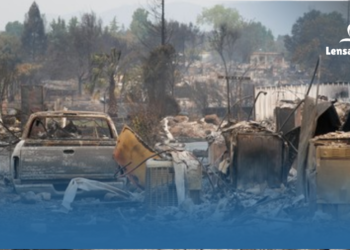 gambar Kebakaran Hebat di Los Angeles Hanguskan Ribuan Rumah, 5 Orang Tewas