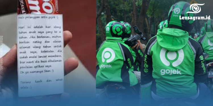 gambar Kisah Haru Driver Ojol Beri Biskuit Gratis untuk Pelanggan di Hari Ulang Tahun Anaknya