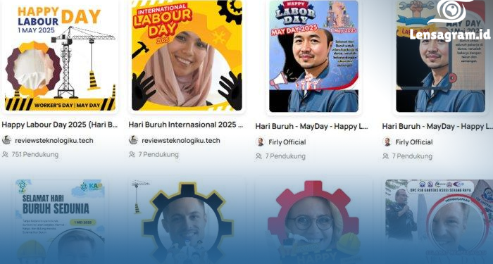 Bikin Feed Makin Keren! Ini Template Twibbon Hari Buruh 1 Mei 2025 yang Lagi Trend!